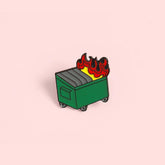 Dumpster Fire Enamel Pin